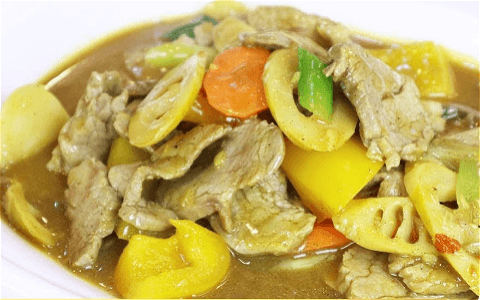 Varkenshaas met Kerrysaus